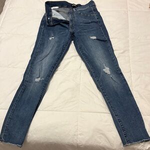 Women's Express Blue Distressed Jeans